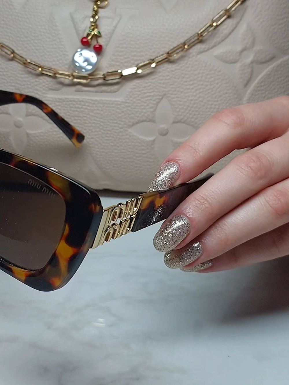 Sheer nude manicure