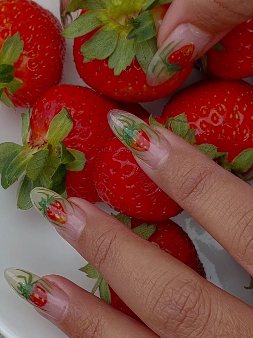 Strawberry nail art